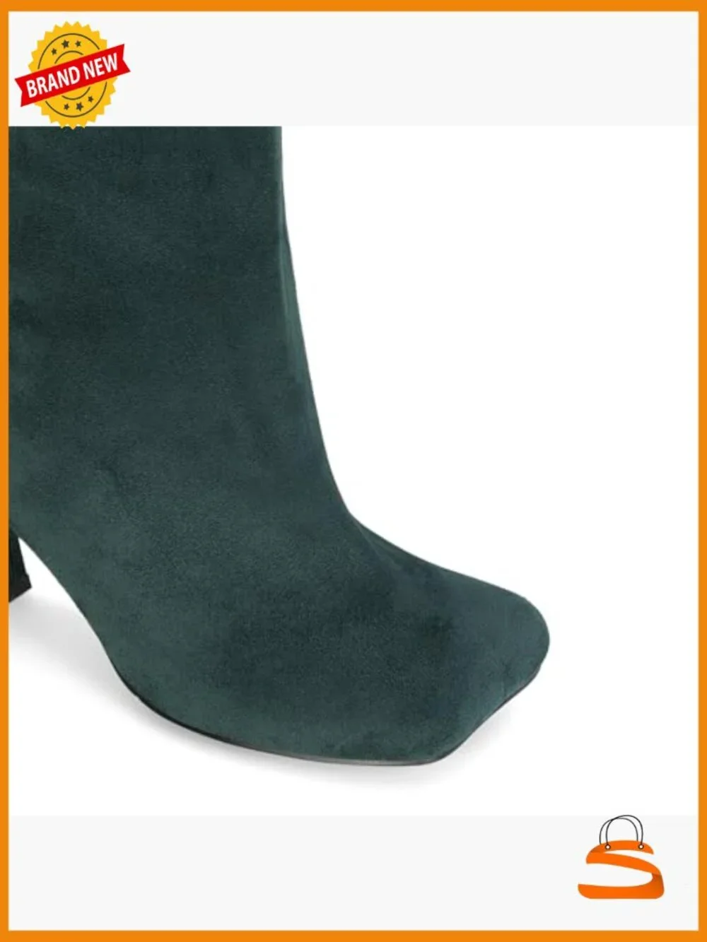 Knee High Boots Square Toe Kitten Heel Faux Suede Wide Calf Fall
